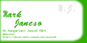 mark jancso business card