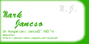 mark jancso business card